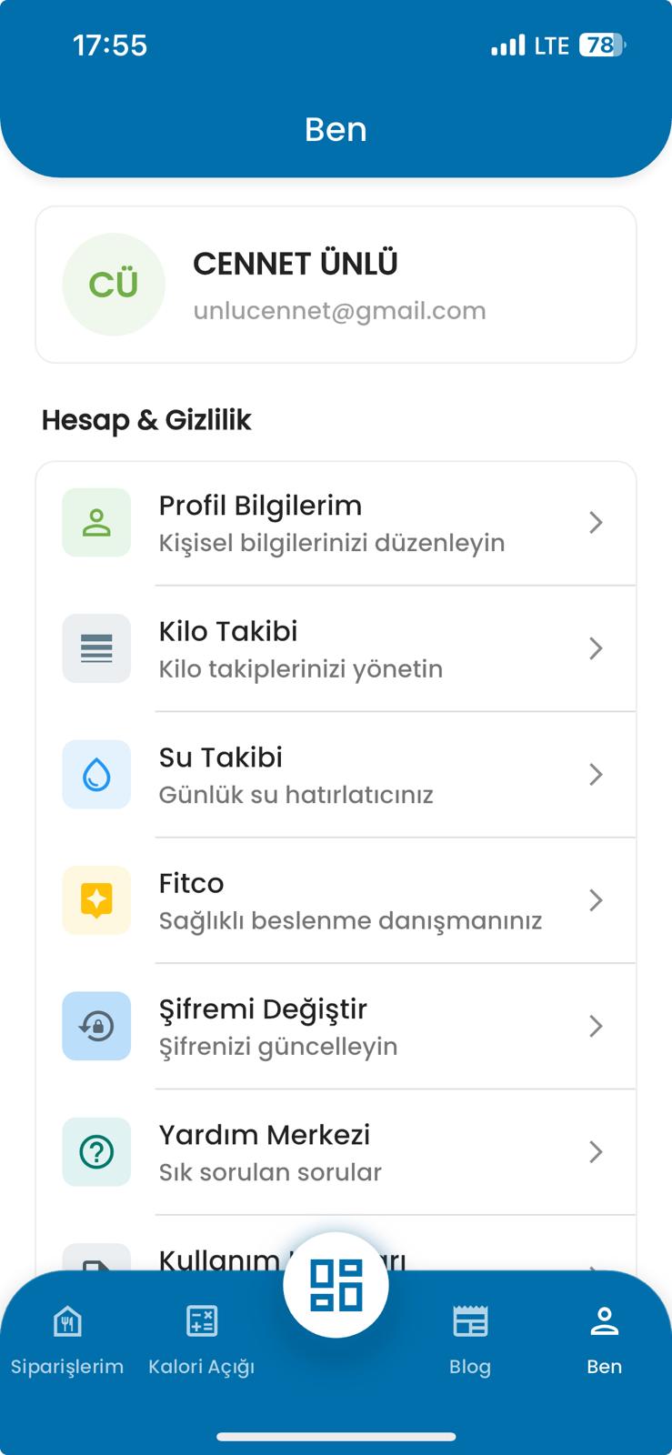 Fit Sipariş ekran 4