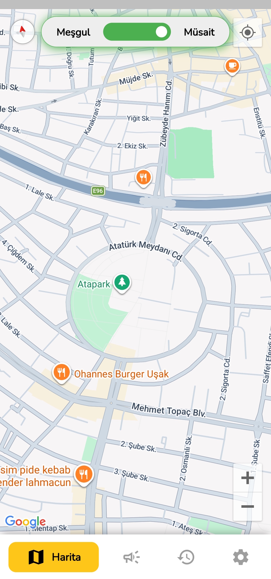 Tagsi Sürücü ekran 2