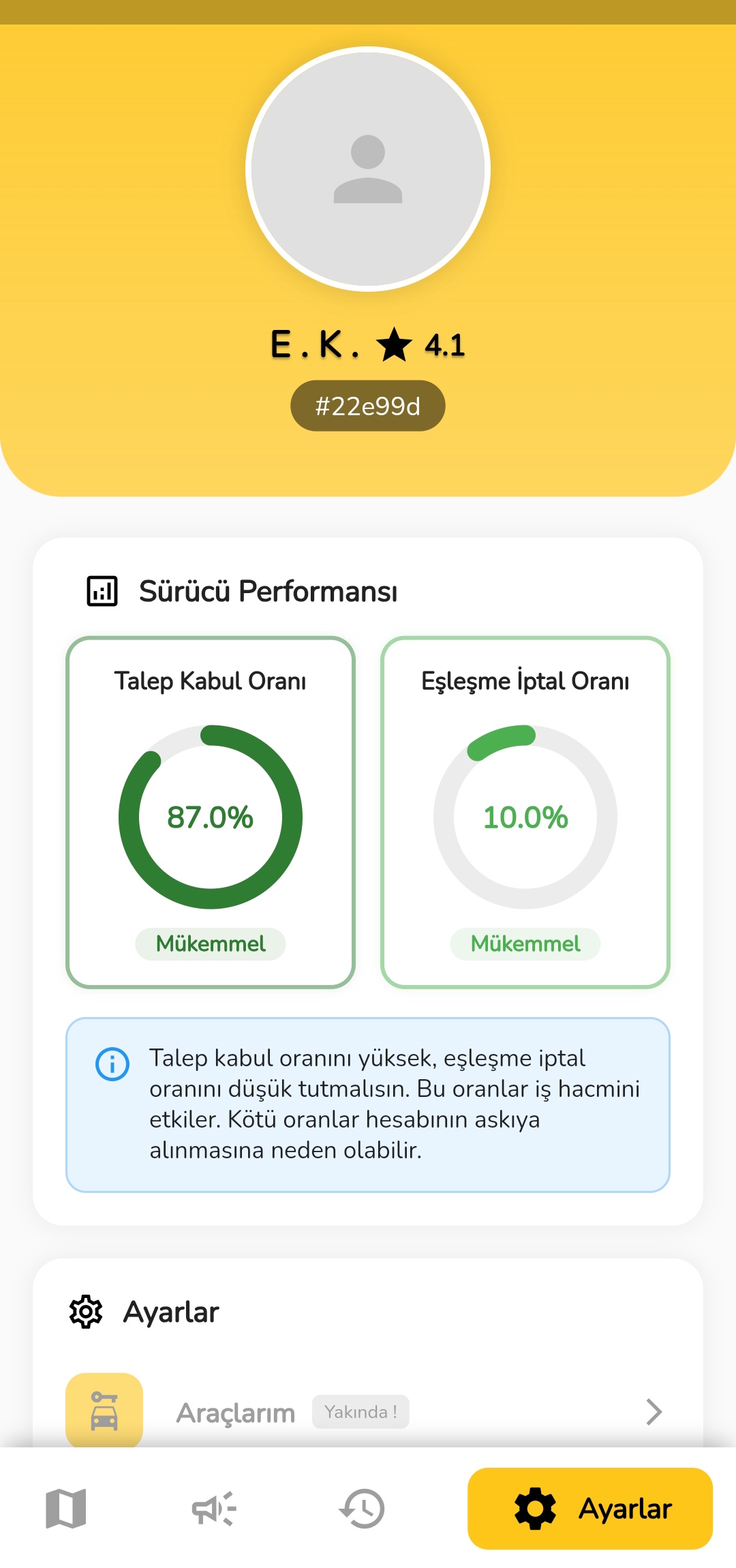 Tagsi Sürücü ekran 4